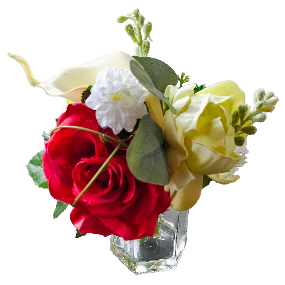 Mini Kunstblumen Arrangement mieten ab CHF 0.50 pro Tag